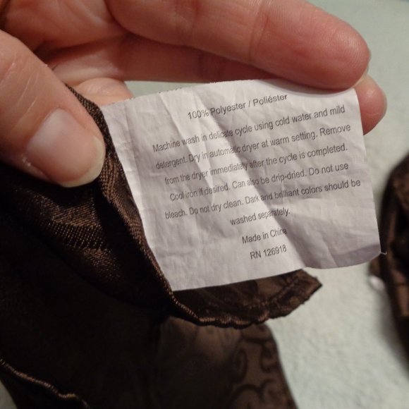 8 Brown Cloth Polyester Napkins - Picture 4 of 6